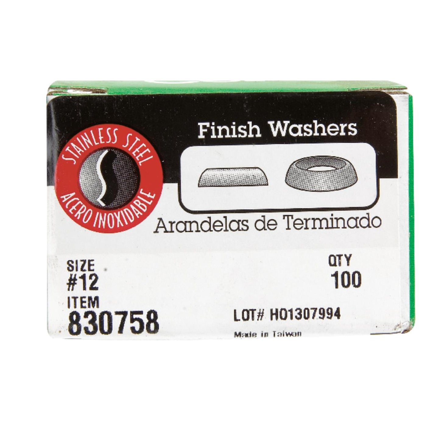 Hillman Stainless Steel .215 in. Countersunk Finish Washer, 100-Pack