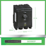 Square D QO 50-Amp 2-Pole Standard Trip Circuit Breaker