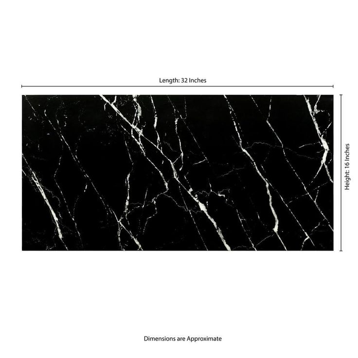 Aashini Black 16 in. x 32 in. Polished Porcelain Floor and Wall Tile (14.20 sq. ft./Case)