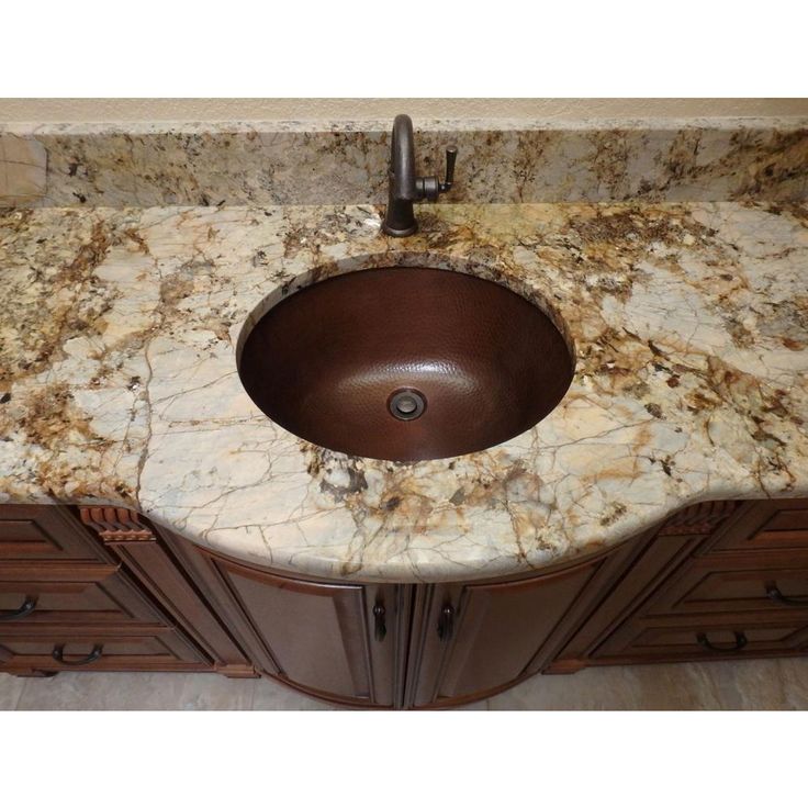 SINKOLOGY Freud 19 in. Undermount Solid Copper Bathroom Sink in Aged Copper
