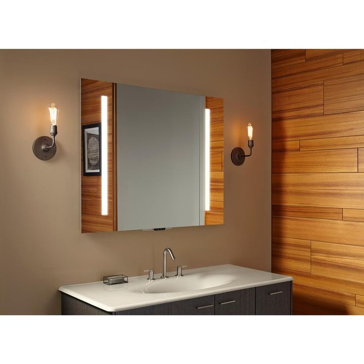 Verdera Voice 40 in. W x 33 in. H Frameless Wall Mirror with Amazon Alexa