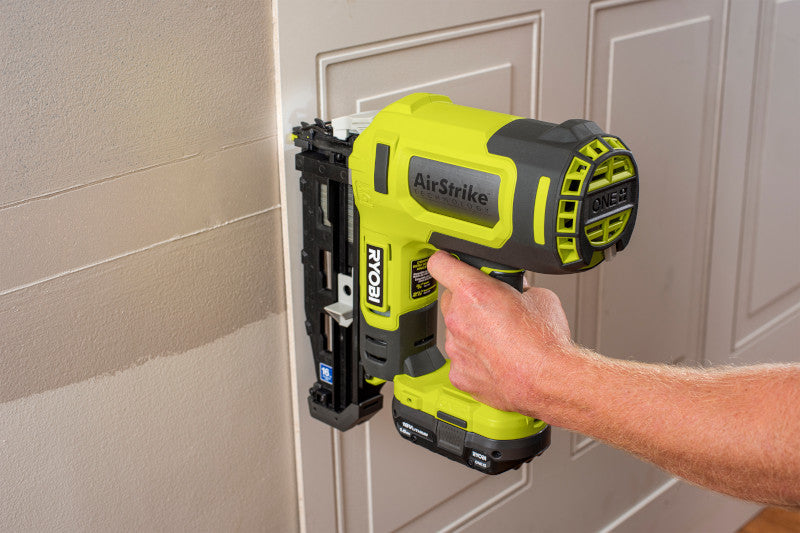RYOBI 18V ONE+ AirStrike 16-Gauge Straight Finish Nailer Kit (2-1/2 in.) with 1.5Ah Battery and Charger, P326KN