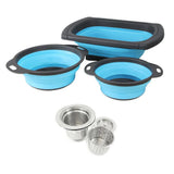 Undermount 16-Gauge Stainless Steel 42 in. x 20 in x 10 in. Triple Bowl Kitchen Sink with Collapsible Silicone Colanders - Super Arbor