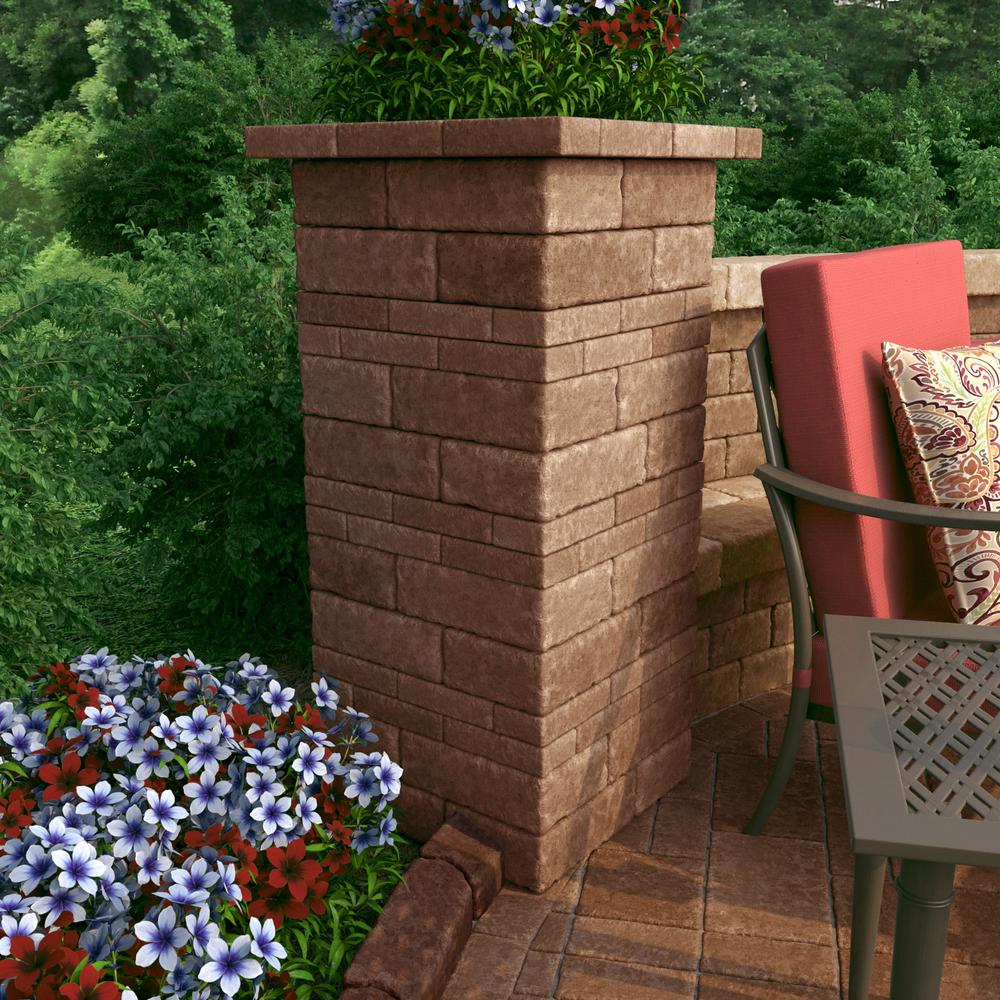 Pavestone RumbleStone Trap 3.5 in. x 10.25 in. x 7 in. Sierra Blend Concrete Garden Wall Block (120 Pcs. / 29.9 Face ft. / Pallet) - Super Arbor