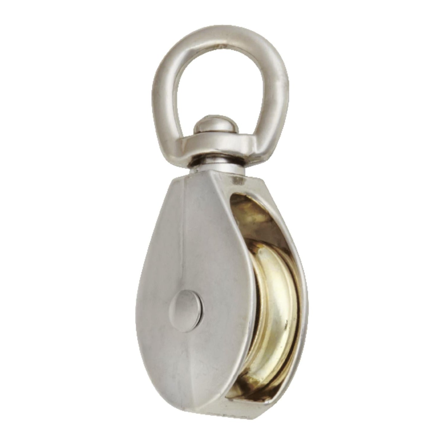 Campbell 1-1/2 in. Nickel Copper Swivel Eye Single-Sheave Pulley