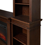 Monte Vista 108 in. Freestanding Electric Fireplace TV Stand in Chestnut Oak - Super Arbor
