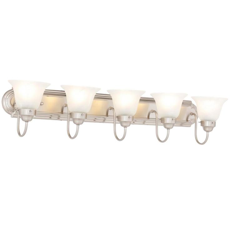 5-Light Brushed Nickel Bath Light