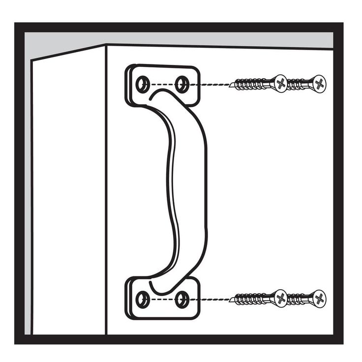 5-3/4 in. Black Door Pull