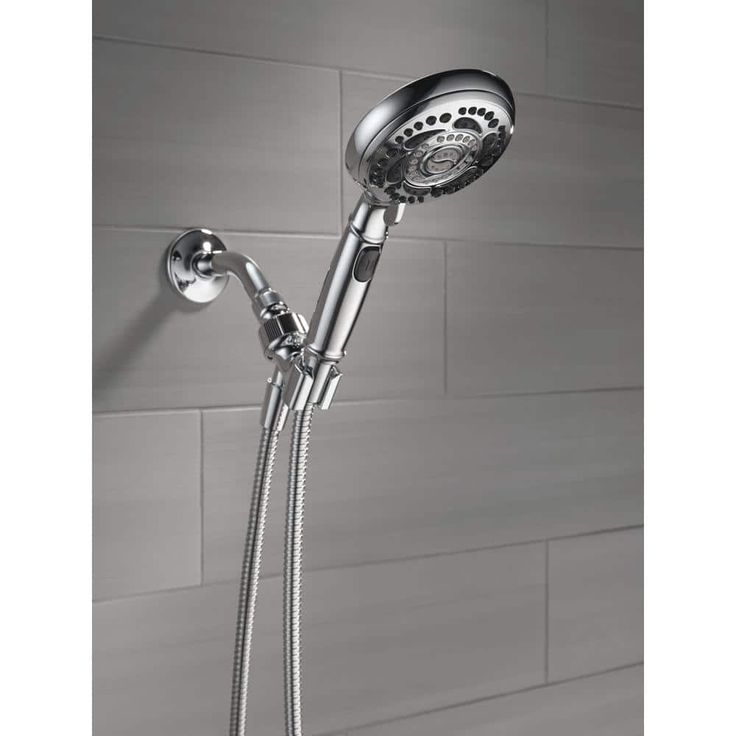 7-Spray 4.8 in. Single Wall Mount Handheld Shower Head in Chrome