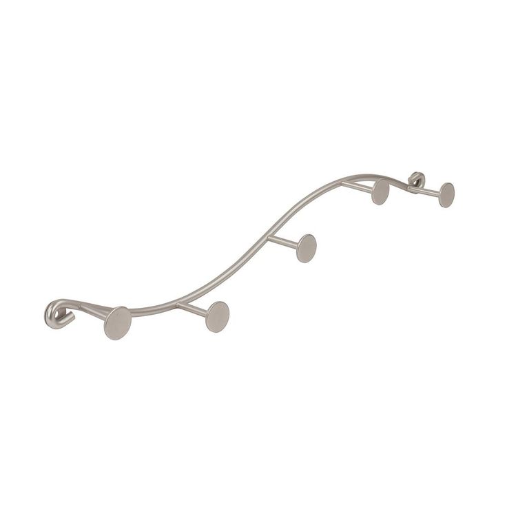 Sweep 5-Hook Single Wall Mount Rack in Chrome