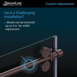 DreamLine Enigma-XO 68-72 in. W x 76 in. H Fully Frameless Sliding Shower Door in Oil Rubbed Bronze