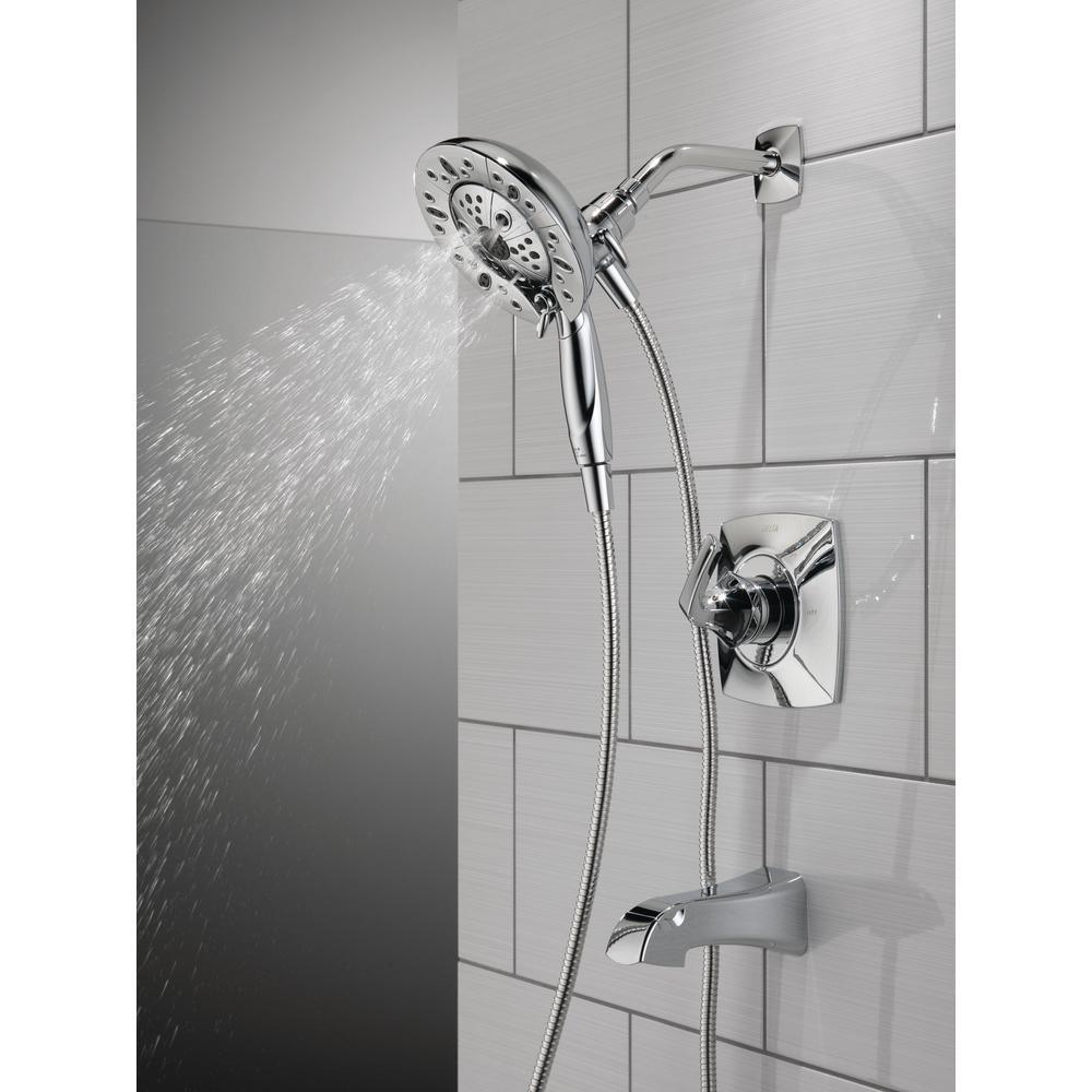 Vesna In2ition 2-in-1 Single-Handle 5-Spray Tub and Shower Faucet in Chrome (Valve Included) - Super Arbor