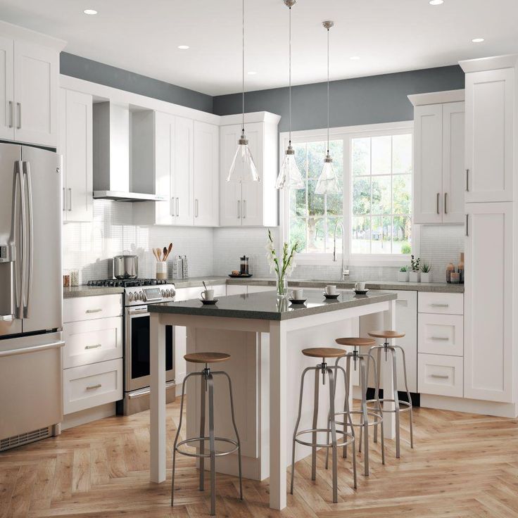 Shaker Ready To Assemble 12 in. W x 34.5 in. H x 21 in. D Plywood Vanity Drawer Base Kitchen Cabinet in Denver White