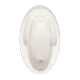 Ariel III 72 in. Acrylic Reversible Drain Oval Drop-In Whirlpool Bathtub with Heater in White