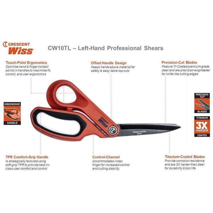 10 in. Offset Left Handed Professional Shear