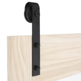 34 in. x 84 in. Timber Hill Rain Glass and Unfinished Pine Wood Sliding Barn Door Slab with Hardware Kit - Super Arbor