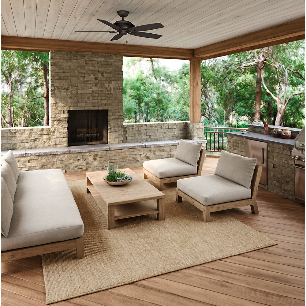 Hunter Rainsford 52-in Premier Bronze Indoor/Outdoor Ceiling Fan (5-Blade)