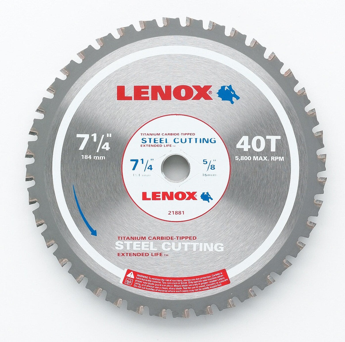 LENOX 7-1/4-in 40-Tooth Continuous Carbide Circular Saw Blade