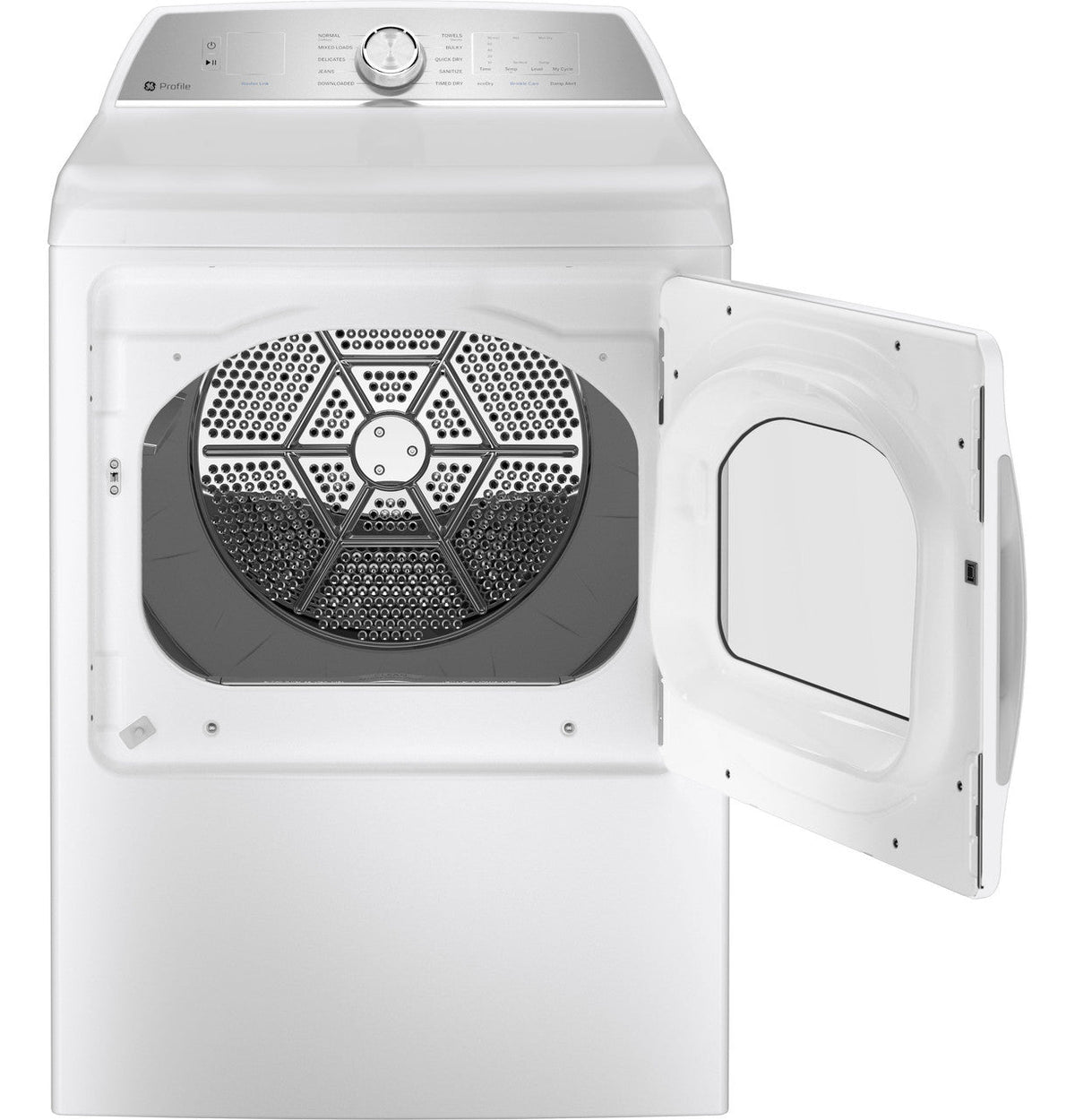 GE 7.4-cu ft Reversible Side-Swing Door Steam Cycle Gas Dryer, Diamond Gray, ENERGY STAR