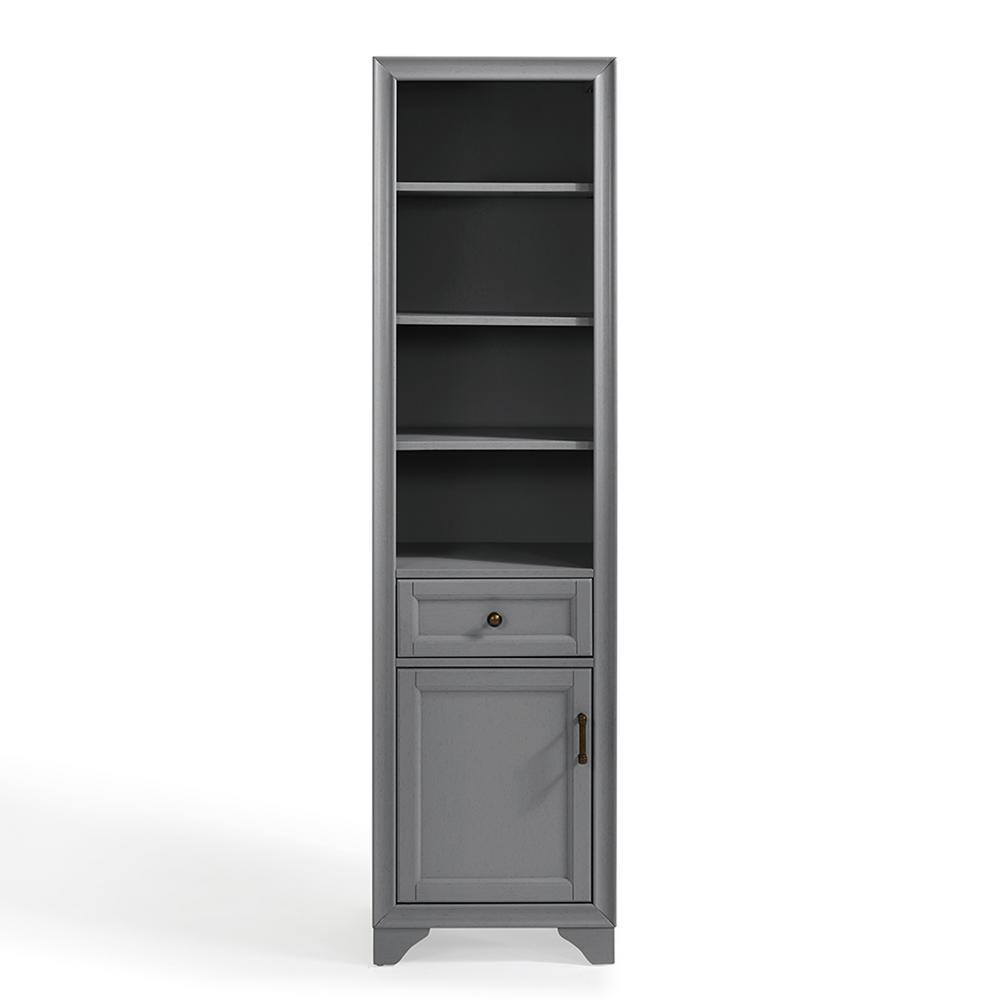 Tara 18 in. W x 15 in. D x 67.62 in. H Linen Cabinet in Grey - Super Arbor