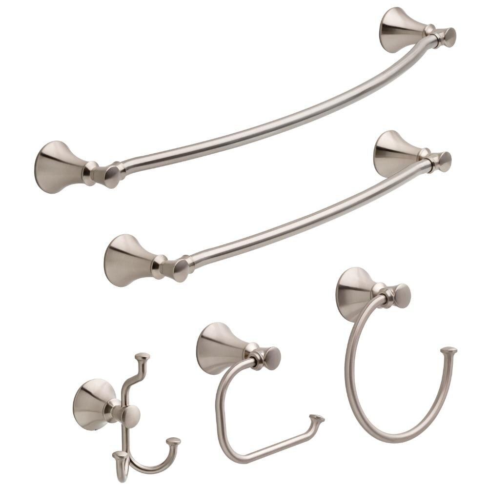 Delta Valdosta 18-in Satin Nickel Wall Mount Single Towel Bar