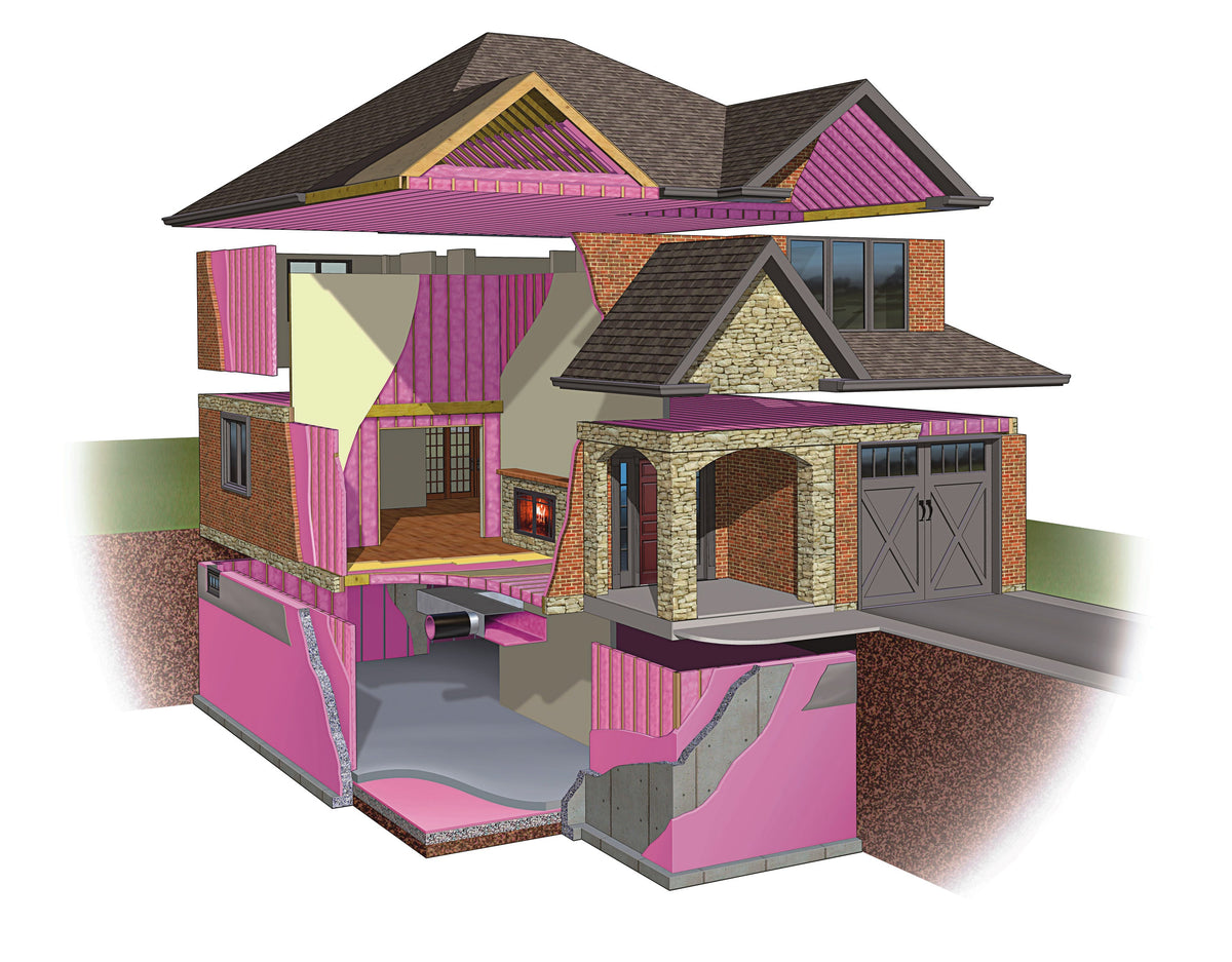 Owens Corning R-19 Unfaced Fiberglass Insulation Batts, 6.5 in x 16 in x 96 in (8-Pack)