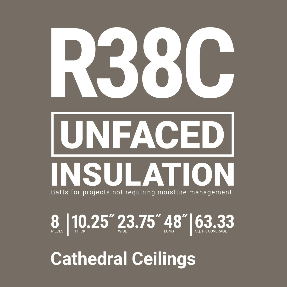 Owens Corning R-38 Unfaced Fiberglass Insulation Batts, 10.25 in. x 23.75 in. x 48 in. (4 Bags)