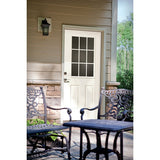 Therma-Tru Benchmark Doors 36-in x 80-in Fiberglass Half Lite Right-Hand Inswing Ready-to-Paint Prehung Single Front Door with Brickmould