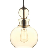 Progress Lighting Staunton 3-Light Antique Bronze Bohemian/Global Tinted Glass Globe Small Hanging Pendant Light