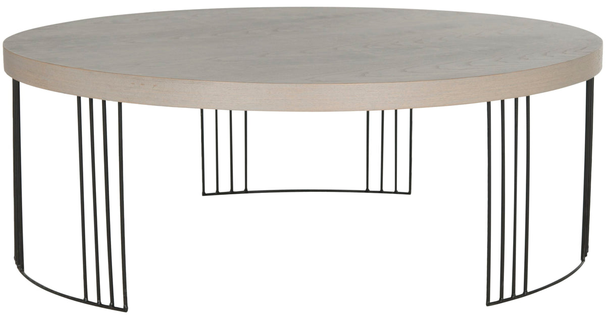 Safavieh Keelin Gray Wood Coffee Table, 37.4-in Round