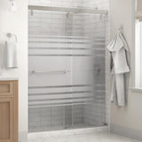 Lyndall 60 in. x 71-1/2 in. Frameless Mod Soft-Close Sliding Shower Door in Matte Black with 1/4 in. (6 mm) Clear Glass - Super Arbor