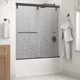 Simplicity 60 x 59-1/4 in. Frameless Mod Soft-Close Sliding Bathtub Door in Chrome with 1/4 in. (6mm) Clear Glass - Super Arbor