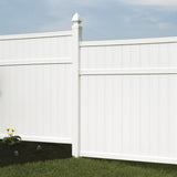 Freedom Brighton 6-ft H x 6-ft W White Privacy Vinyl Flat-top Fence Panel (Assembled)
