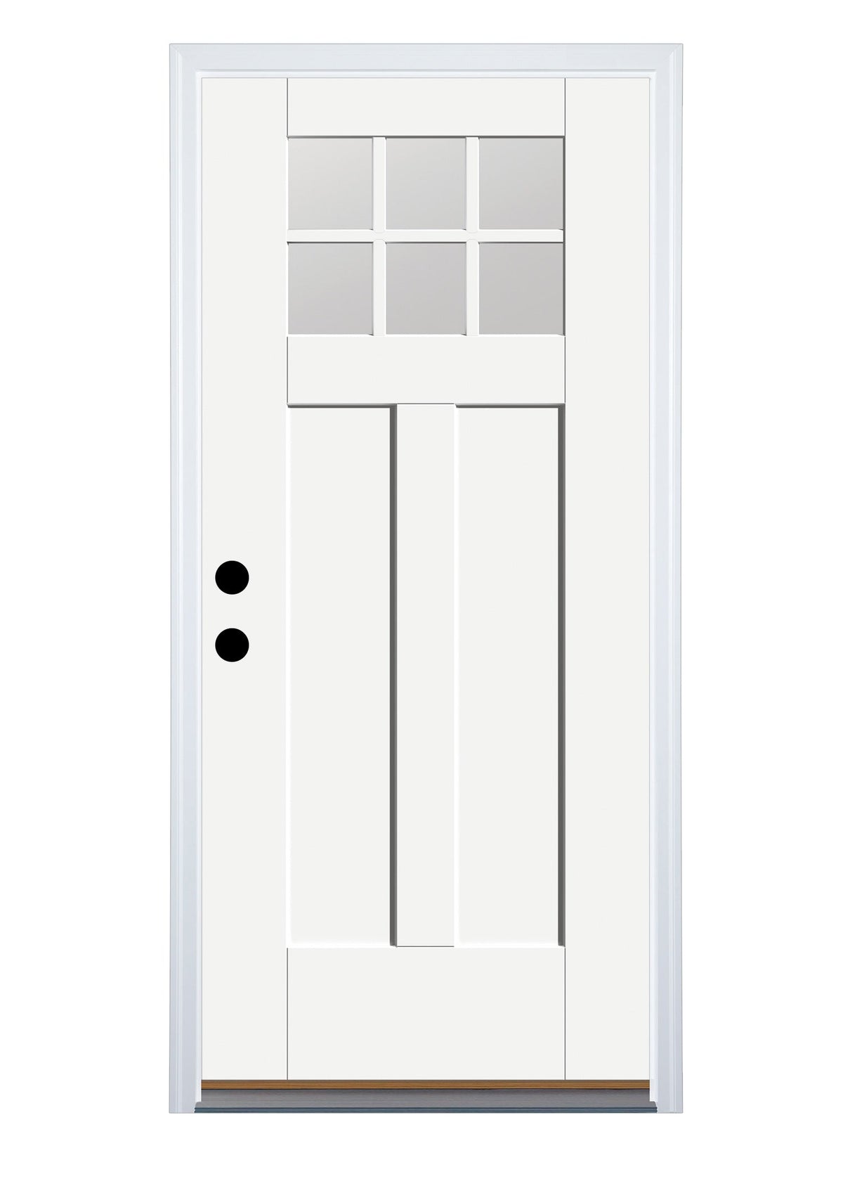 Therma-Tru Benchmark Doors 32-in x 80-in Fiberglass Craftsman Right-Hand Inswing Ready-to-Paint Unfinished Prehung Single Front Door with Brickmould