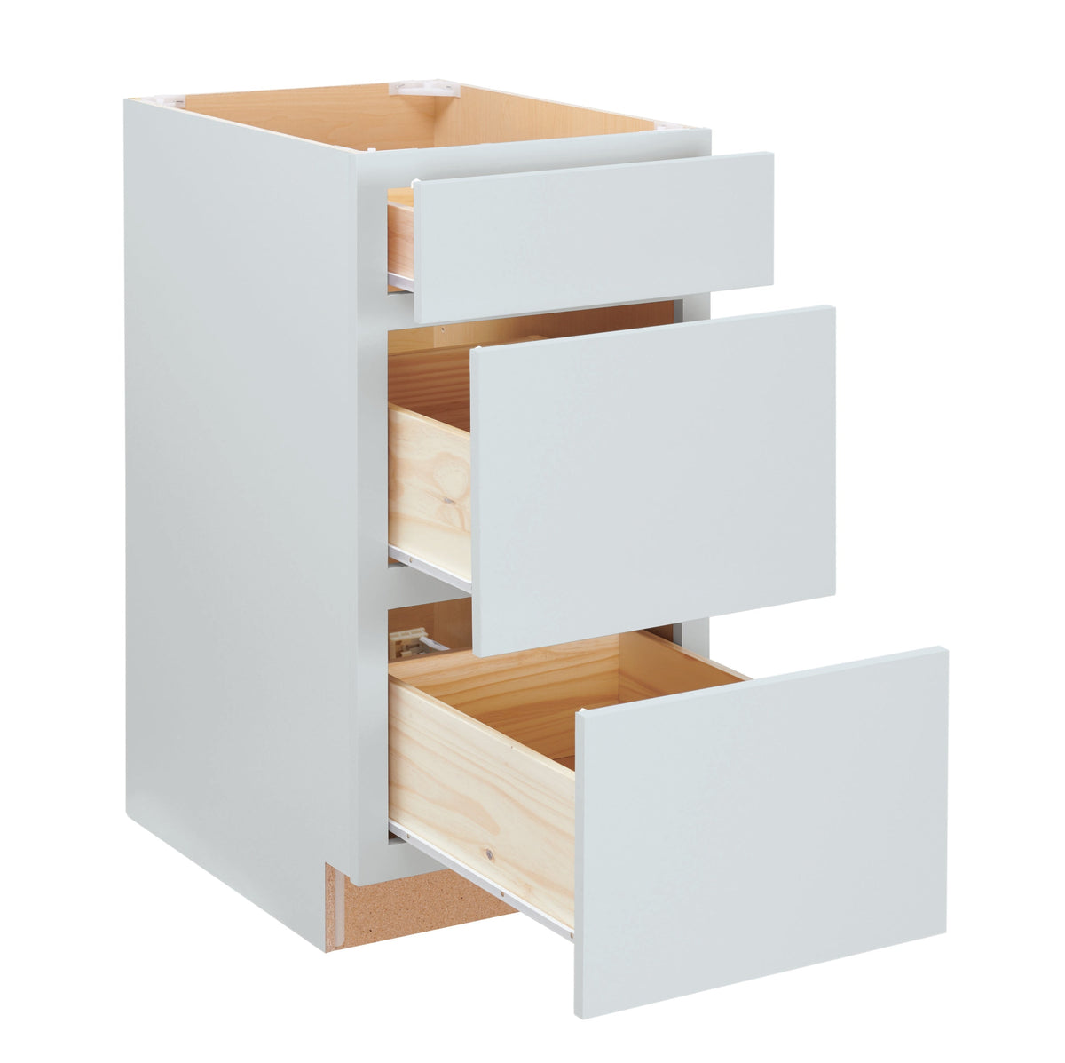 Diamond NOW Arcadia 18-in W x 35-in H x 23.75-in D White 3-Drawer Base Fully Assembled Cabinet (Recessed Panel Shaker Style)