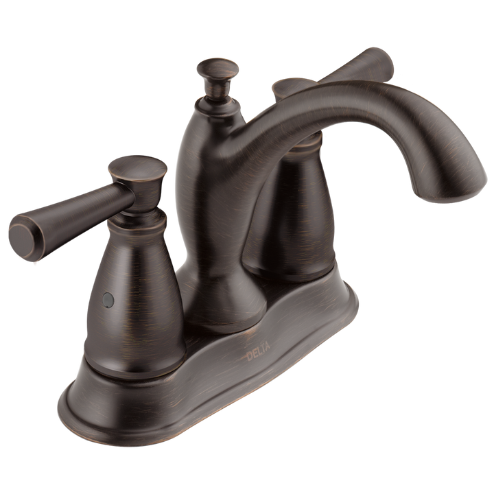 Delta Linden Venetian Bronze 2-Handle 4-in Centerset WaterSense Bathroom Sink Faucet with Drain