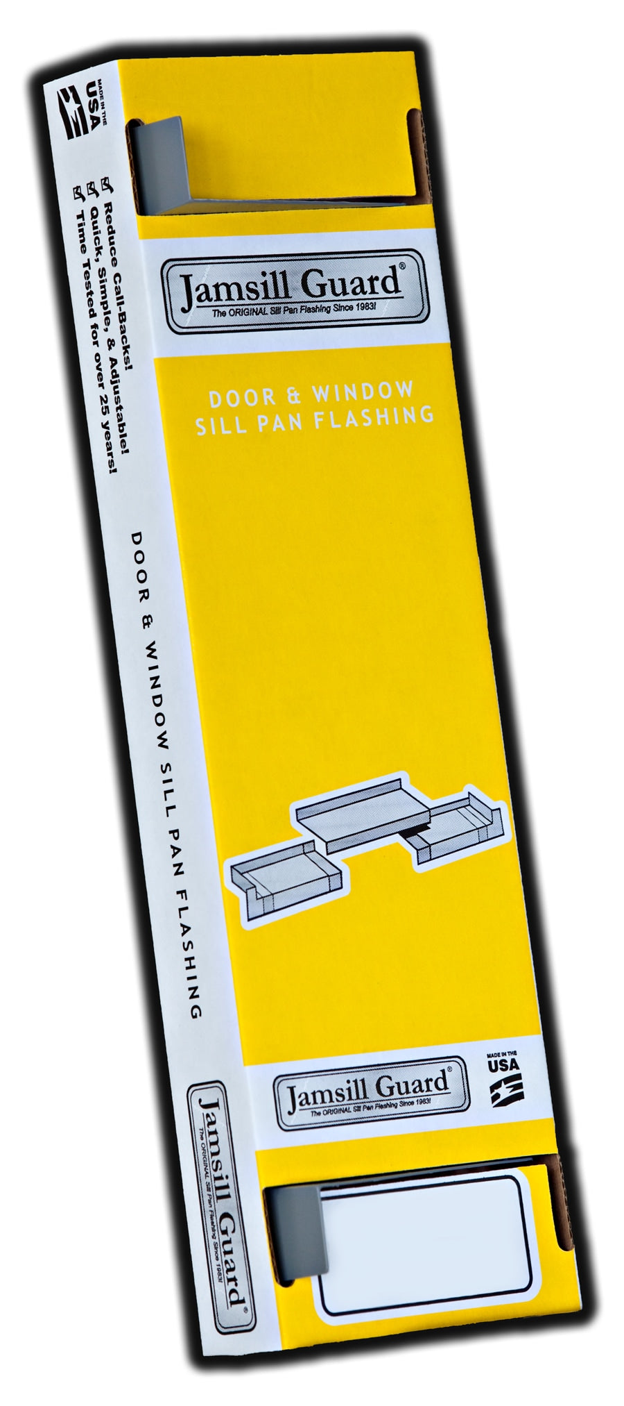Jamsill Guard Sill Pan Flashing, 6.5625-in x 78-in, Gray Plastic Step Flashing