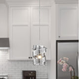 Quoizel Lace Polished Chrome Transitional Cylinder Mini Pendant Light, 1-Light