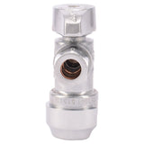 SharkBite 4-Pack Brass 1/2-in Push-to-Connect x 3/8-in OD Compression Quarter Turn Angle Valve