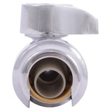 SharkBite 4-Pack Brass 1/2-in Push-to-Connect x 3/8-in OD Compression Quarter Turn Straight Valve