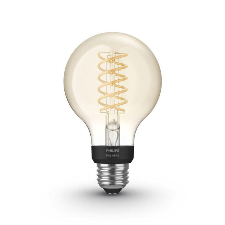 Philips Hue White G25 LED 40W Equivalent Dimmable Wireless Edison Smart Light Bulb with Bluetooth