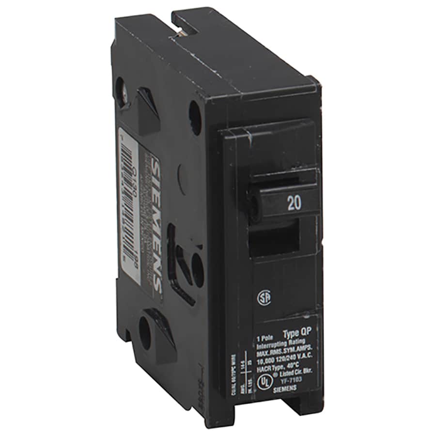 Siemens QP 20-Amp 1-Pole Standard Trip Circuit Breaker