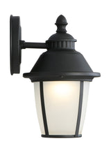 Portfolio Camforth 9.12-in H Matte Black Integrated LED Outdoor Wall Lantern, Hardwired