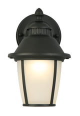 Portfolio Camforth 9.12-in H Matte Black Integrated LED Outdoor Wall Lantern, Hardwired