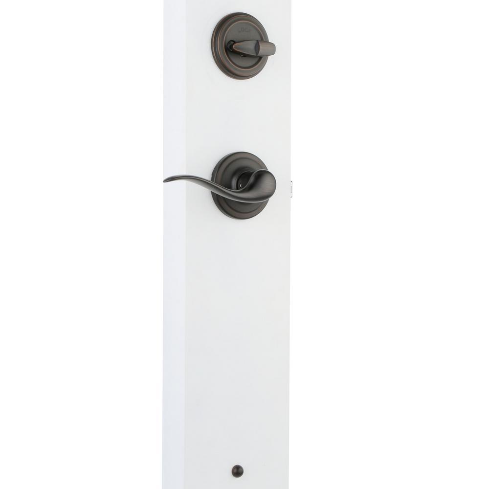 Arlington Venetian Bronze Single Cylinder Door Handleset with Tustin Door Lever Featuring SmartKey Security - Super Arbor