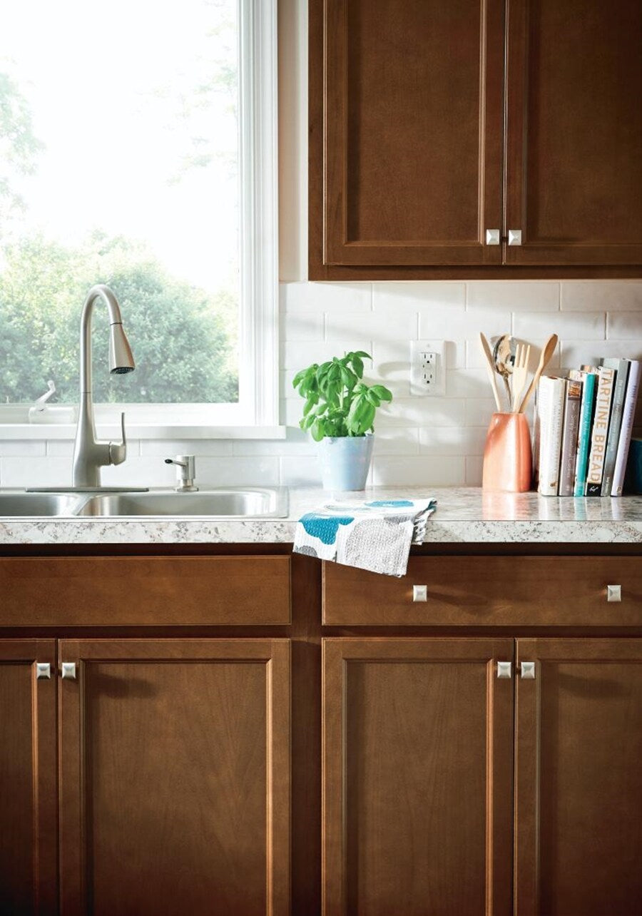 Diamond NOW Weyburn 12-in W x 35-in H x 23.75-in D Saddle Door and Drawer Base Stock Cabinet