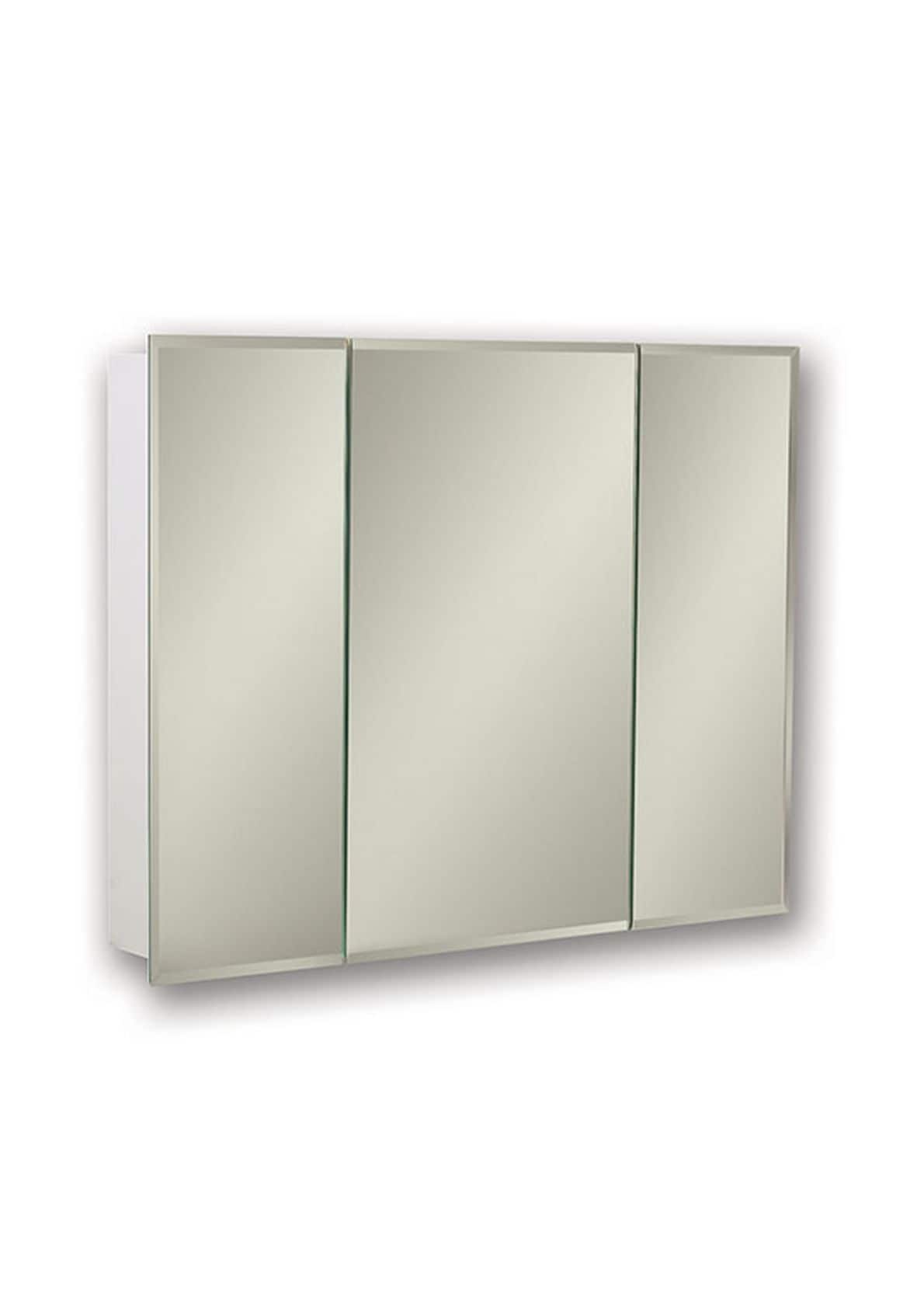 Jensen Horizon 24-in x 24-in Surface Mount Frameless Mirrored Medicine Cabinet