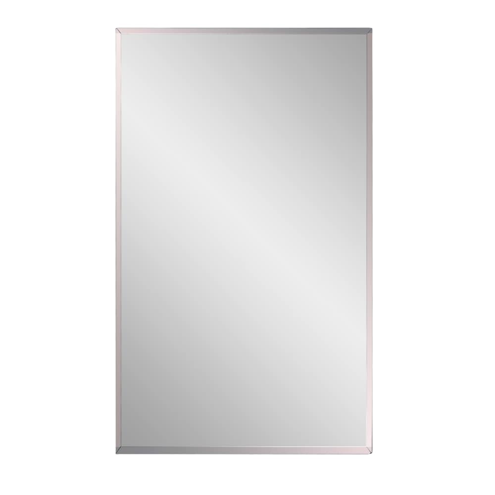 Jensen Styleline 16-in x 26-in Recessed Mount Stainless Steel Mirrored Medicine Cabinet