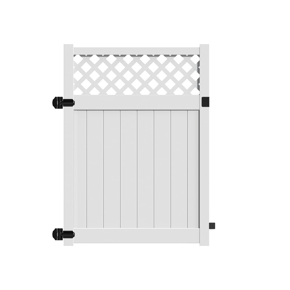 Freedom Freeport 6-ft H x 5-ft W White Vinyl Fence Gate Kit (Unassembled)