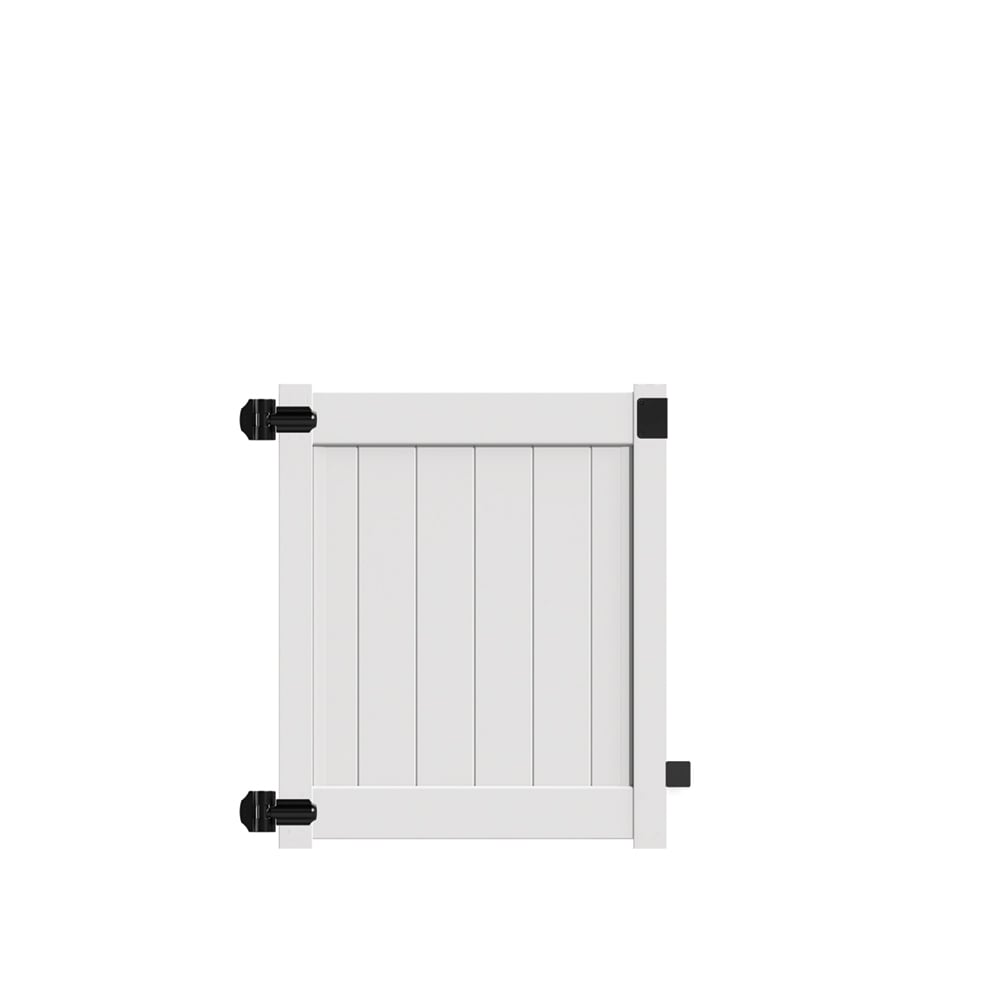 Freedom Bolton 4-ft H x 4-ft W White Vinyl Fence Gate Kit (Unassembled)